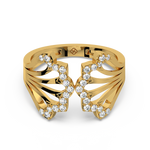 Load image into Gallery viewer, Mermaid Petals Shaped Lab Grown Diamond Ring by Stefee Jewels