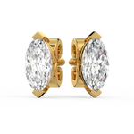 Load image into Gallery viewer, Solitaire Marquise Lab Grown Diamond Studs Earrings by Stefee