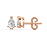 Load image into Gallery viewer, Solitaire Pear Lab Grown Diamond Studs Earrings by Stefee
