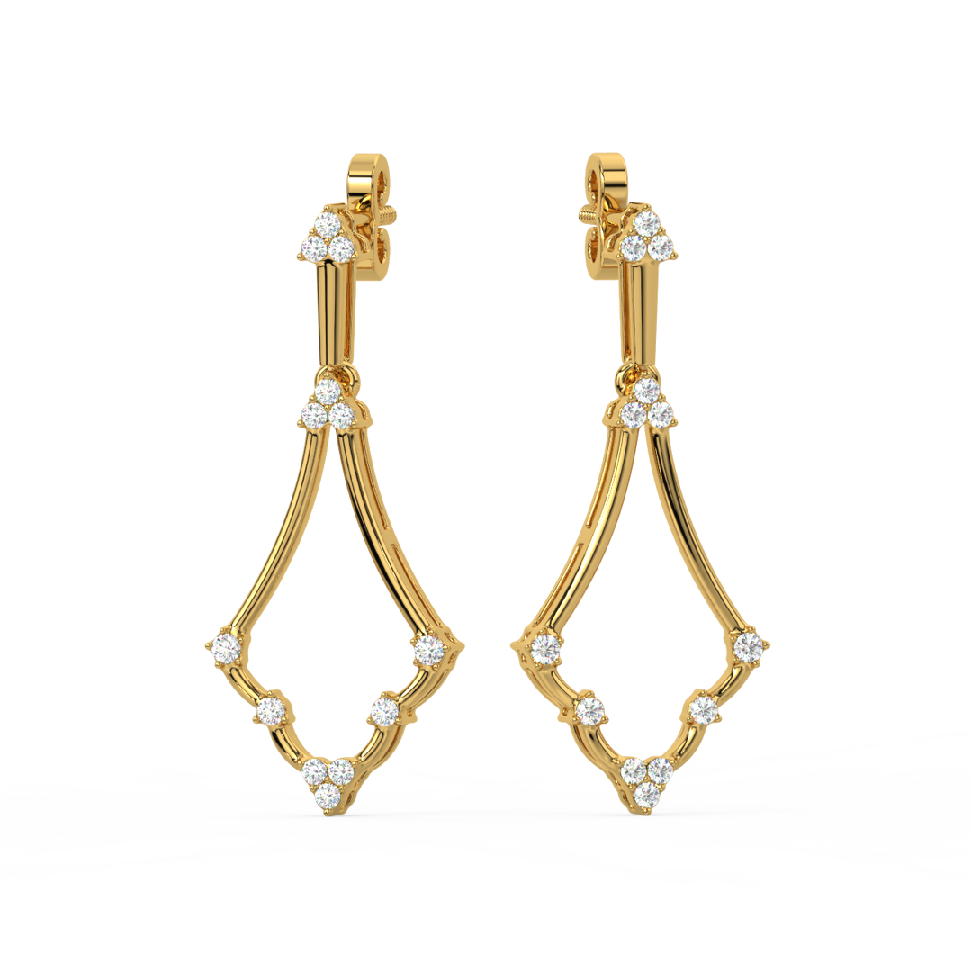 Glitter Streams Lab Grown Diamond Drop Earrings by Stefee Jewels