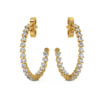 Load image into Gallery viewer, Inside-out Hoop Lab Grown Diamond Earrings by Stefee