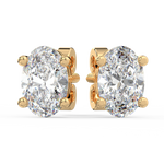 Load image into Gallery viewer, Solitaire Oval Lab Grown Diamond Studs Earrings by Stefee