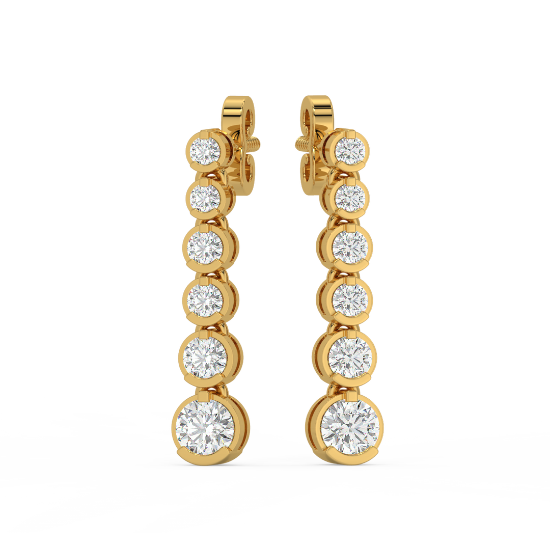 Partywear Traditional Lab Grown Diamond Earrings By Stefee Jewels