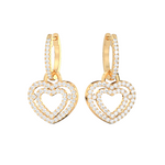 Load image into Gallery viewer, Dual Heart Lab Grown Diamond Drops By Stefee Jewels