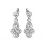 Load image into Gallery viewer, Sparkling Clustered Lab Grown Diamond  Danglers By Stefee Jewels