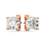 Load image into Gallery viewer, Solitaire Round Lab Grown Diamond Studs Earrings by Stefee