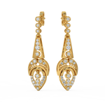 Load image into Gallery viewer, Elegant Chain Lab Grown Diamond Drop Earrings by Stefee Jewels