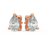 Load image into Gallery viewer, Solitaire Pear Lab Grown Diamond Studs Earrings by Stefee