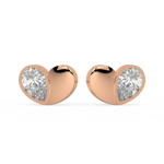 Load image into Gallery viewer, Little Lab Grown Diamond Heart Studs By Stefee Jewels