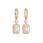 Load image into Gallery viewer, Emrald-Cut Drop  Lab Grown Diamond Earrings By Stefee Jewels