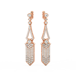Load image into Gallery viewer, Dazzling Swirls Lab Grown Diamond Drop Earrings by Stefee Jewels