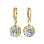 Load image into Gallery viewer, Shine Gem Hoop Earrings By Stefee Jewels
