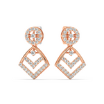 Load image into Gallery viewer, Glitter Swirls Lab Grown Diamond Drop Earrings by Stefee Jewels