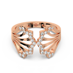 Load image into Gallery viewer, Mermaid Petals Shaped Lab Grown Diamond Ring by Stefee Jewels