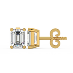 Load image into Gallery viewer, Solitaire Emerald Lab Grown Diamond Studs Earrings by Stefee