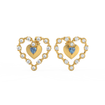 Load image into Gallery viewer, Connected Hearts  Lab Grown Diamond Studs By Stefee Jewels