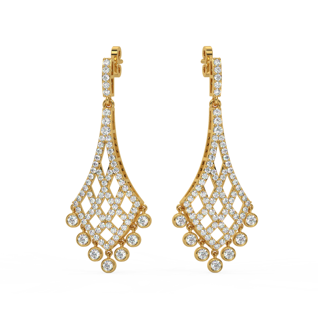 Timeless Sparkle Lab Grown Diamond Drop Earrings by Stefee Jewels