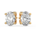Load image into Gallery viewer, Solitaire Oval Lab Grown Diamond Studs Earrings by Stefee