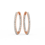 Load image into Gallery viewer, Lab Grown Diamond Hoop Earrings by Stefee