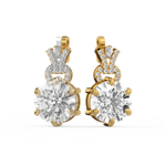 Load image into Gallery viewer, Elegant Glimmer Lab Grown Diamond Stud Earrings by Stefee Jewels