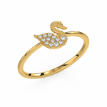 Load image into Gallery viewer, Studded Swan Lab Grown Diamond Ring by Stefee Jewels