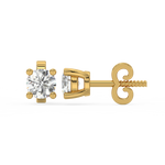 Load image into Gallery viewer, Solitaire Round Lab Grown Diamond Studs Earrings by Stefee