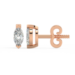 Load image into Gallery viewer, Solitaire Marquise Lab Grown Diamond Studs Earrings by Stefee