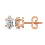 Load image into Gallery viewer, Solitaire Oval Lab Grown Diamond Studs Earrings by Stefee