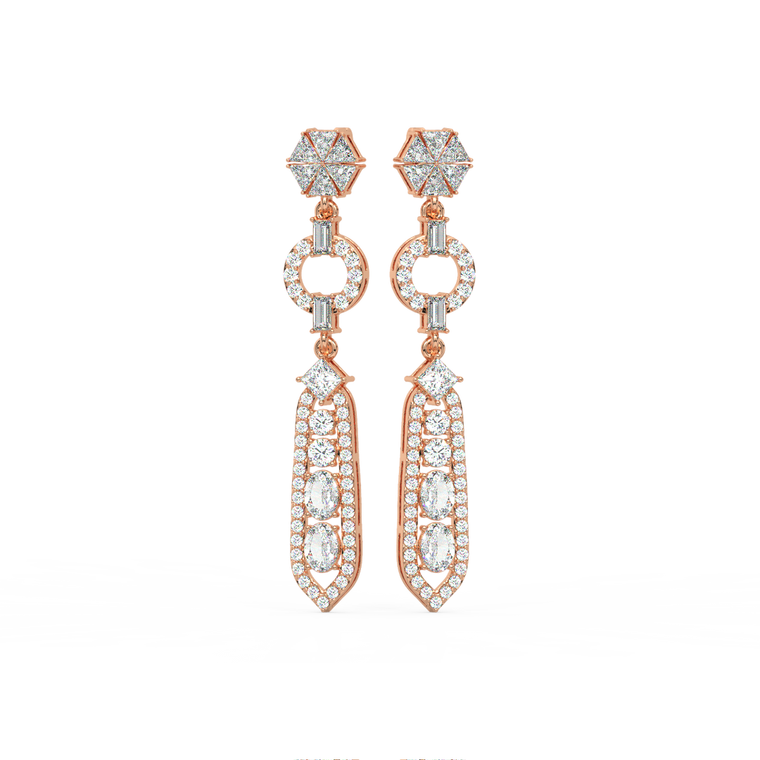 Classic Lab Grown Diamond Starburst Studs By Stefee Jewels