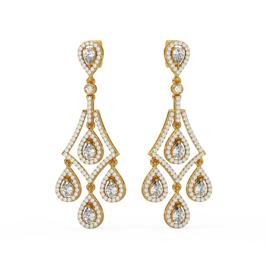 Sparkling Cubic  Lab Grown DiamondStuds By Stefee Jewels