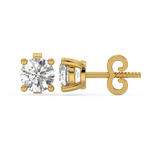 Load image into Gallery viewer, Solitaire Round Lab Grown Diamond Studs Earrings by Stefee