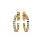 Load image into Gallery viewer, 0.42 ct Lab Grown Diamond Arc Hoops Earrings by Stefee