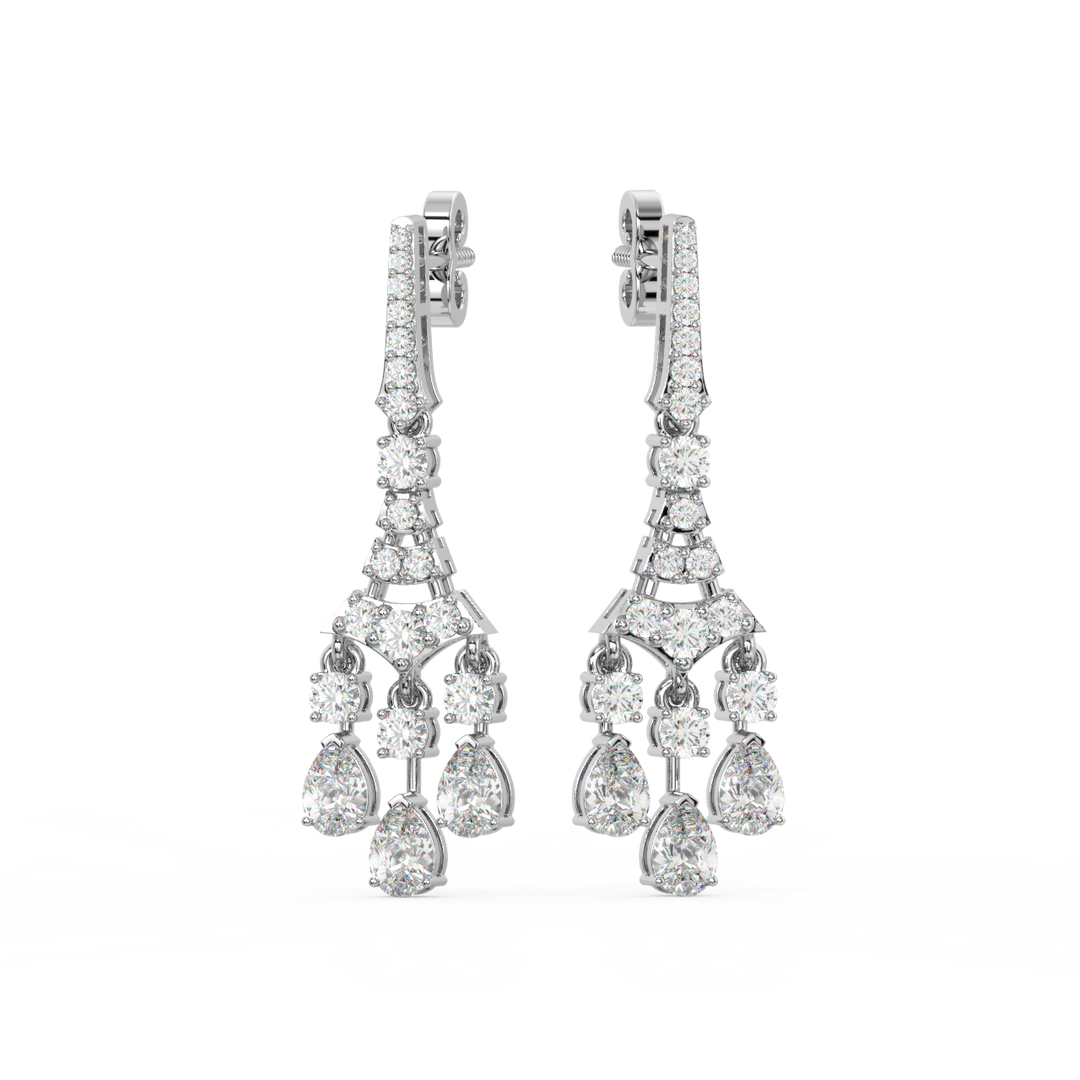 Tiny Drops Lab Grown Diamond   Earrings By Stefee Jewels