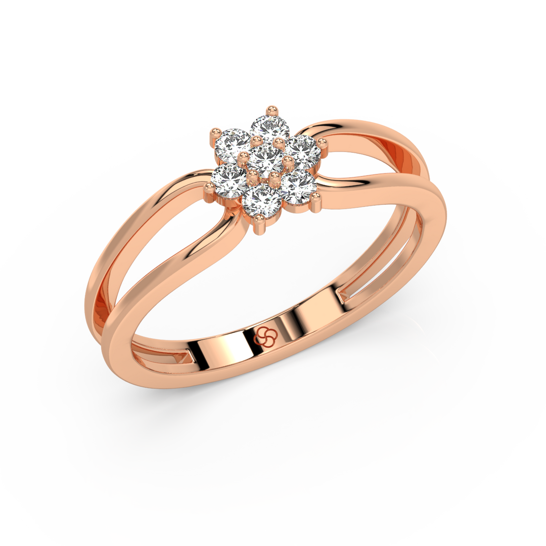 Halo-Star  Lab Grown Diamond Ring by Stefee Jewels