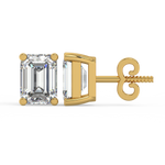 Load image into Gallery viewer, Solitaire Emerald Lab Grown Diamond Studs Earrings by Stefee