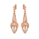 Load image into Gallery viewer, Elegant Chain Lab Grown Diamond Drop Earrings by Stefee Jewels