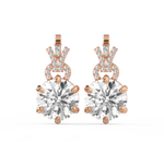 Load image into Gallery viewer, Elegant Glimmer Lab Grown Diamond Stud Earrings by Stefee Jewels