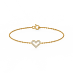 Load image into Gallery viewer, Open Heart Chain Lab Grown Diamond Bracelet by Stefee