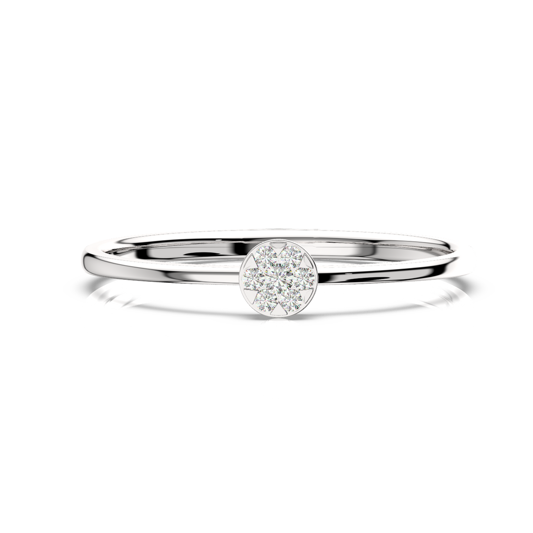 Cluster Ring Tiny Lab Grown Diamond Ring by Stefee Jewels