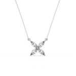 Load image into Gallery viewer, Marquise Flower Lab Grown Diamonds Necklace by Stefee
