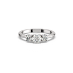 Load image into Gallery viewer, Three Stone Lab Grown Engagement Diamond Ring by Stefee Jewels