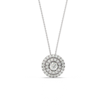 Load image into Gallery viewer, Double Round Halo Lab Grown Diamond Necklace by Stefee
