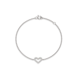 Load image into Gallery viewer, Open Heart Chain Lab Grown Diamond Bracelet by Stefee