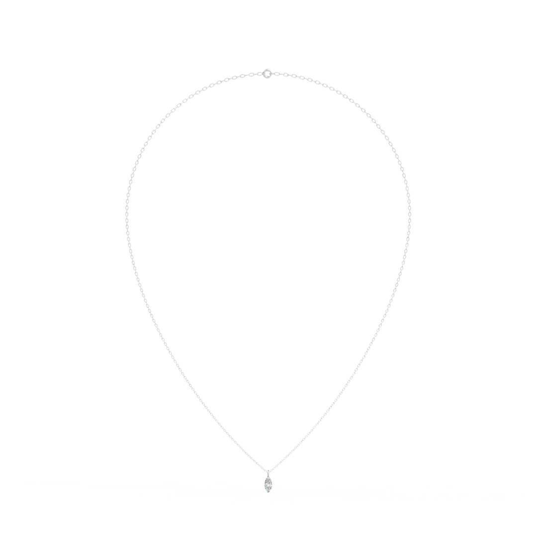Solitaire Marquise Lab Grown Diamond Pendant by Stefee