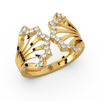 Load image into Gallery viewer, Mermaid Petals Shaped Lab Grown Diamond Ring by Stefee Jewels