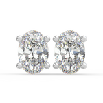 Load image into Gallery viewer, Solitaire Oval Lab Grown Diamond Studs Earrings by Stefee