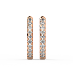 Load image into Gallery viewer, Pave Huggie Hoops Lab Grown Diamond Earrings by Stefee