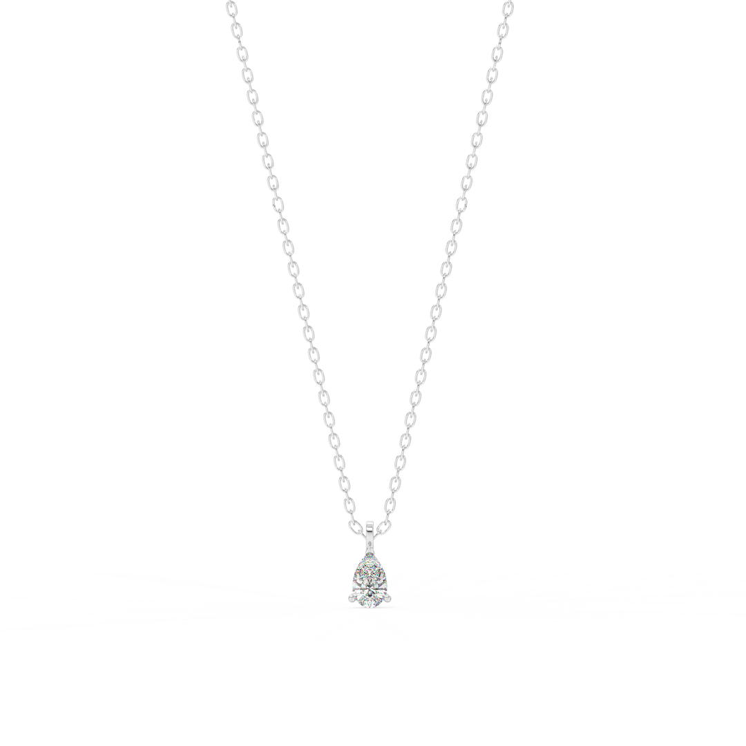 Solitaire Pear Lab Grown Diamond Pendant by Stefee