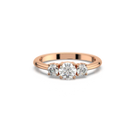 Load image into Gallery viewer, Three Stone Lab Grown Engagement Diamond Ring by Stefee Jewels