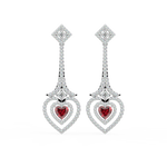 Load image into Gallery viewer, Radiant Loops Lab Grown Diamond Drop Earrings by Stefee Jewels